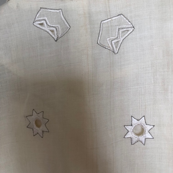 Ann Gerlin Vintage Embroidered Linen Skirt Suit White Size 10 - Picture 6 of 10